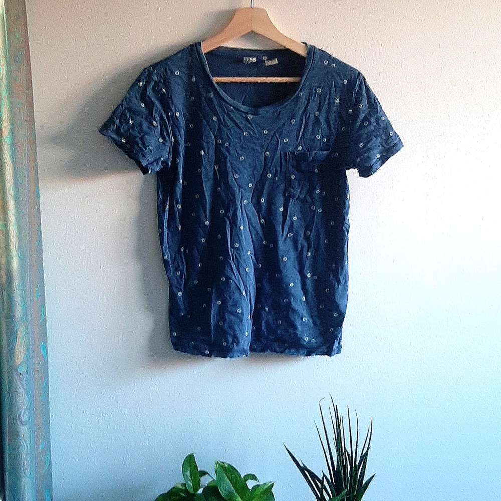 LEVI's vintage style blue cotton t-shirt patterned